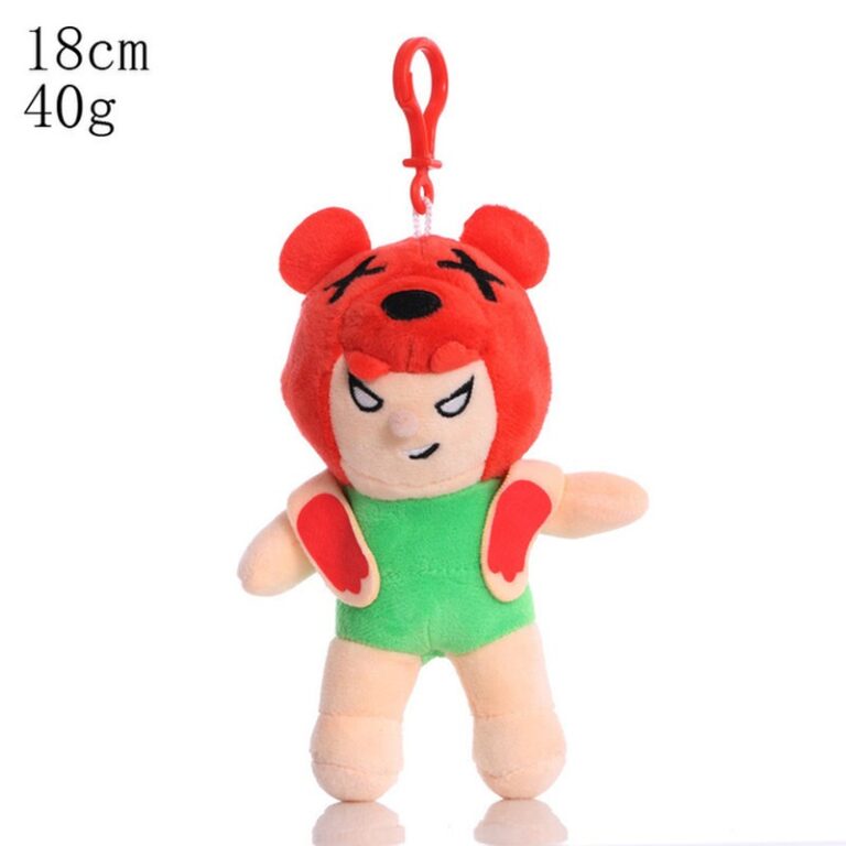Peluche Brawl stars porte clé sur un fond blanc