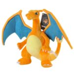 Peluche Dracaufeu géante orange mignon sur un fond blanc